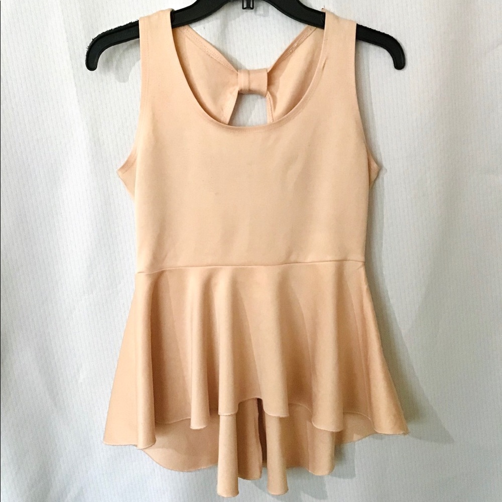 Cream flared dressy blouse